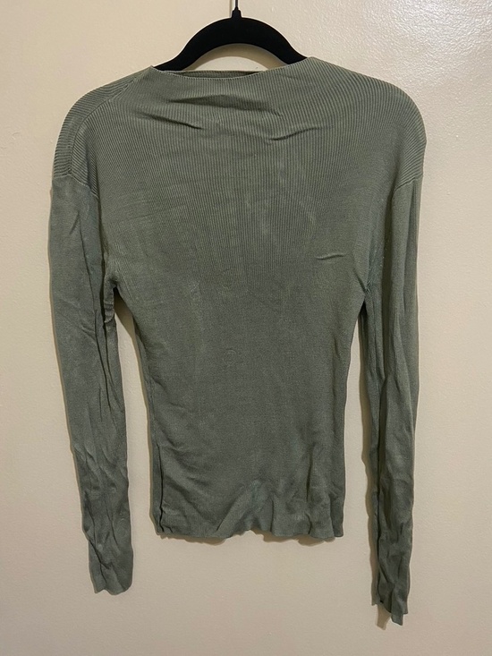 Tops - Ribbed Green Long Sleeve